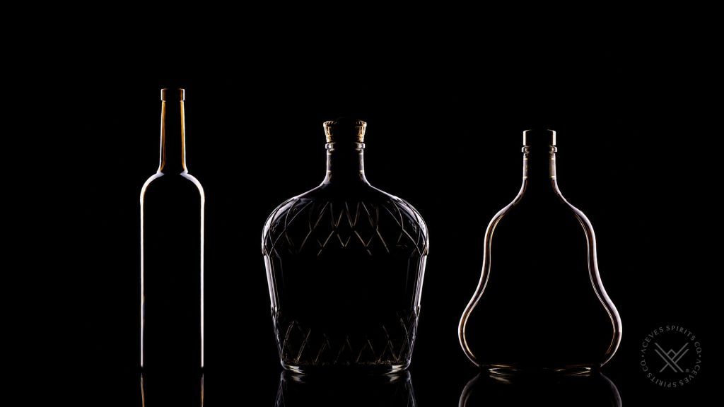 Extreme minimalism and structural design in luxury spirits branding