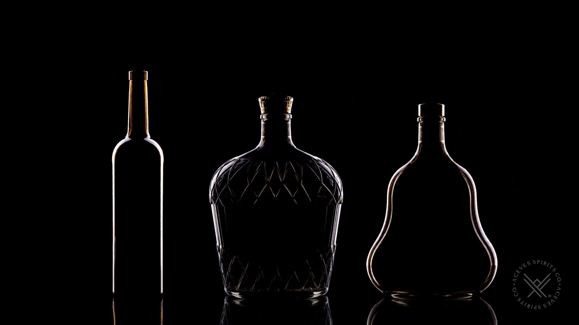 Extreme minimalism and structural design in luxury spirits branding