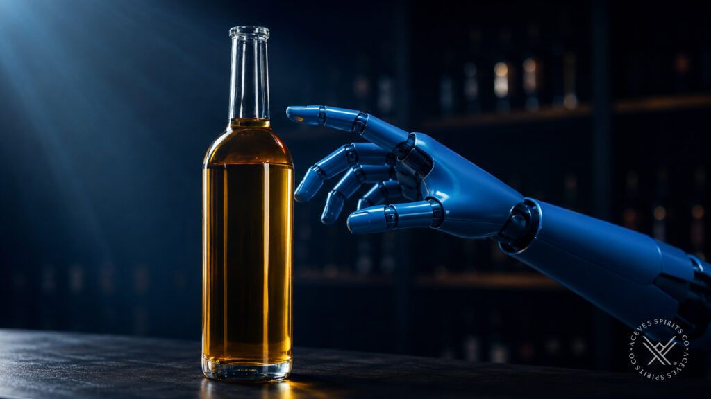 Generative AI generating rapid concept art and packaging design for a luxury spirits label