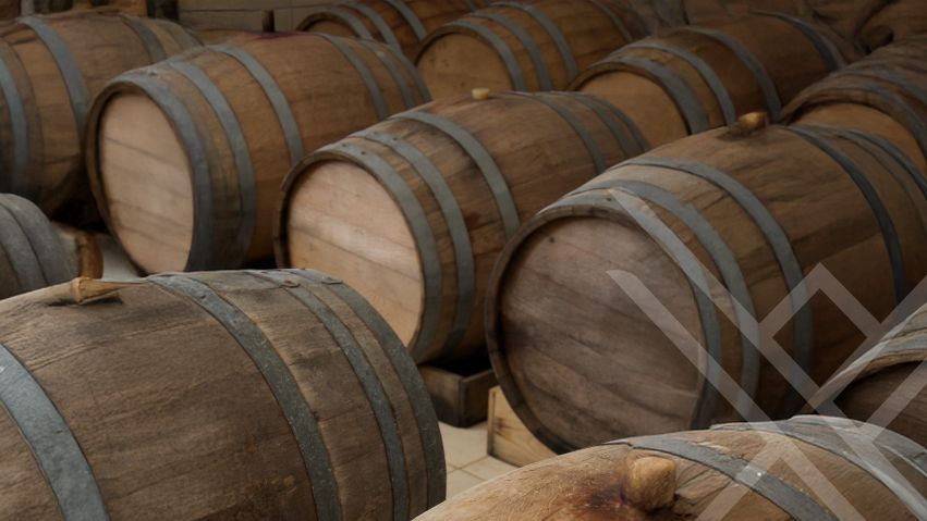 Cask finishing mezcal and controlled maturation cellars for premium brand development
